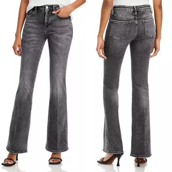 NWT FRAME Denim Le One Flare Dark Wash Jeans in Hughes $238 size 2 (Fits 30-34) - Picture 3 of 15